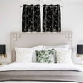 thumbnail image 3 of Sparrow Kitchen Curtains Window Panels, Spring Birds on The Branches Vintage Country Black Insulated Window Treatment Curtain, Grommet Curtains for Bedroom/Living Room/Bathroom, 2 Piece 52"Wx45"L, 3 of 8