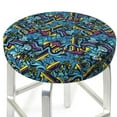thumbnail image 3 of KLL Love Music Round Bar Chair Cushion Cover ,Bar Stool Protector with Elastic, Soft Washable, 3 of 6