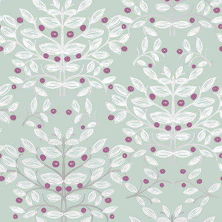 Sandudd Kristofer Mint Botanical Wallpaper