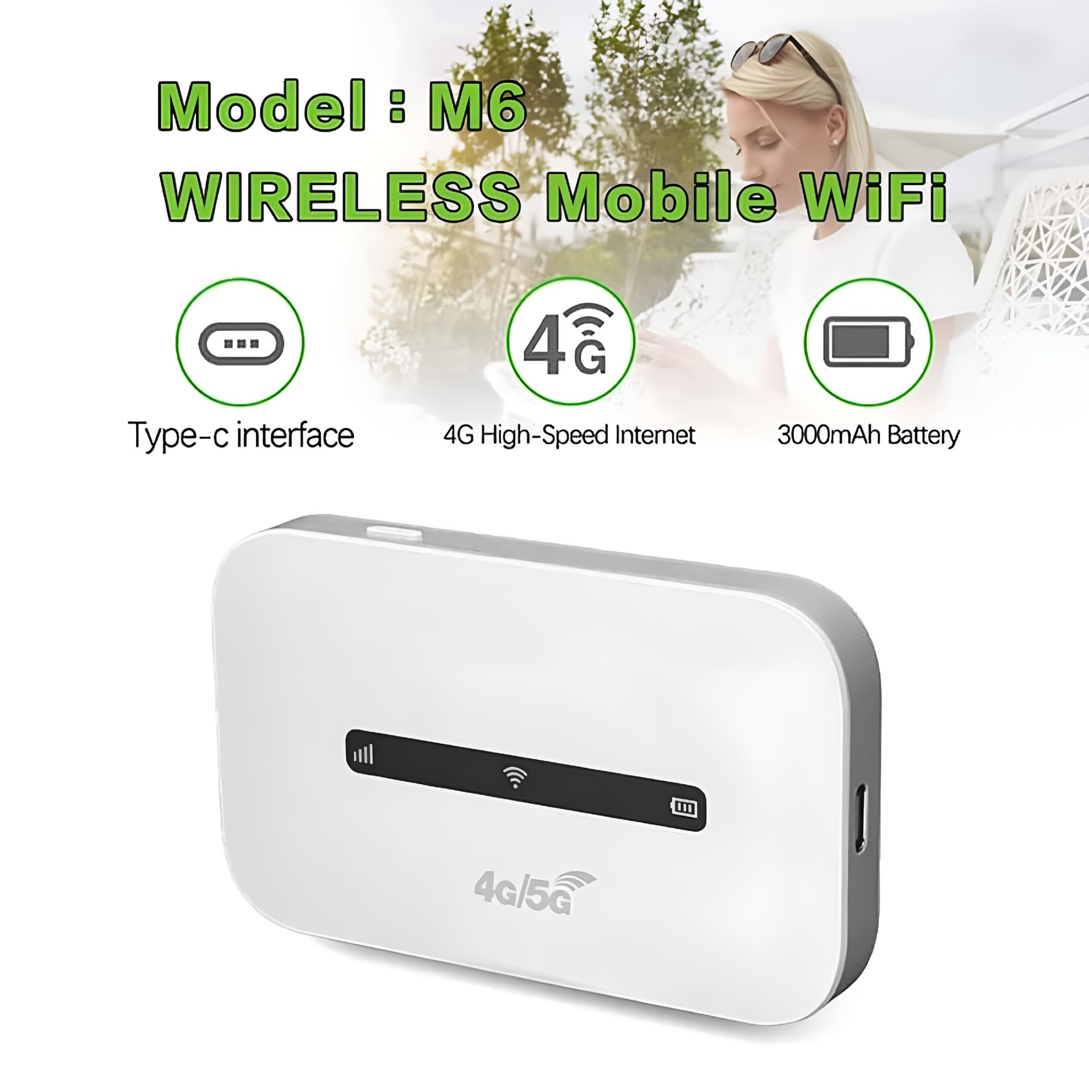 GJX 4G/5G LTE Mobile Hotspot Device Portable Travel Routers SIM Card Router Unlocked Hotspot Router, Support 8 to 10 Users, Stability, for Home Office Travel