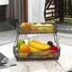 thumbnail image 3 of Bandeja de almacenamiento Cesta de almacenamiento de frutas de 2 niveles Organizador de encimera de cocina con tazón de malla de alambre de acero al carbono audaz para pan Cesta de frutas vegetales Ce, 3 of 8
