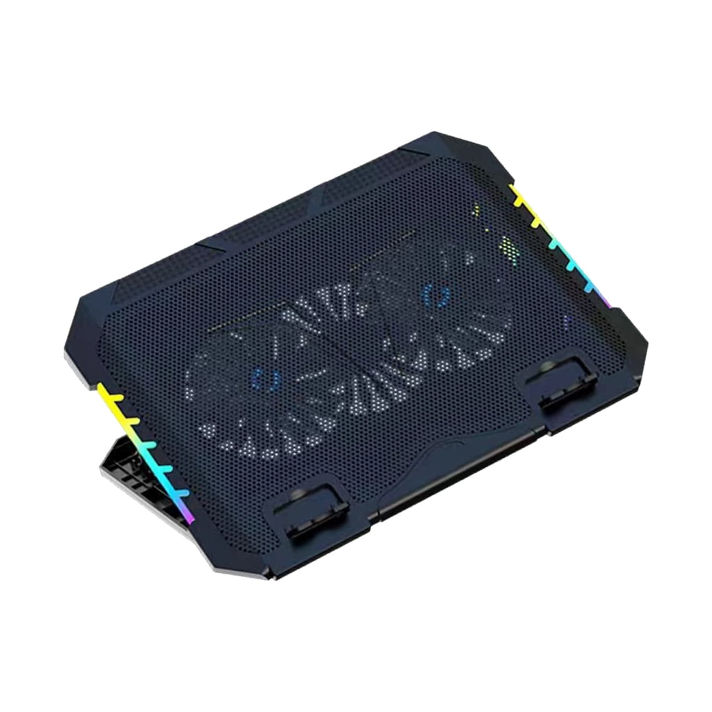 Double Fan Laptop Coolers Pad Adjustable Speed Plastic Base For PC Office Gaming