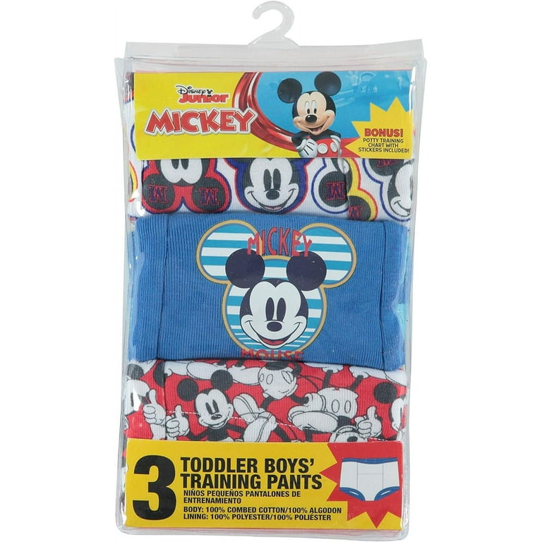 Disney boys Mickey Mouse Potty Training Pants and Starter Kit With Stickers  & Tracking Chart 2 3-pack Training Pant