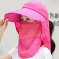 thumbnail image 2 of HJYCHN Women's Wide Brim Sun Hat UPF 50+ Adjustable Outdoor Summer Beach Hat For Travel Hiking Cycling Red One Size, 2 of 3