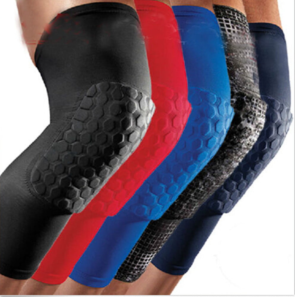 Sports Honeycomb Pad Basketball Knee Crashproof Leg Sleeve Protect Support Brace 