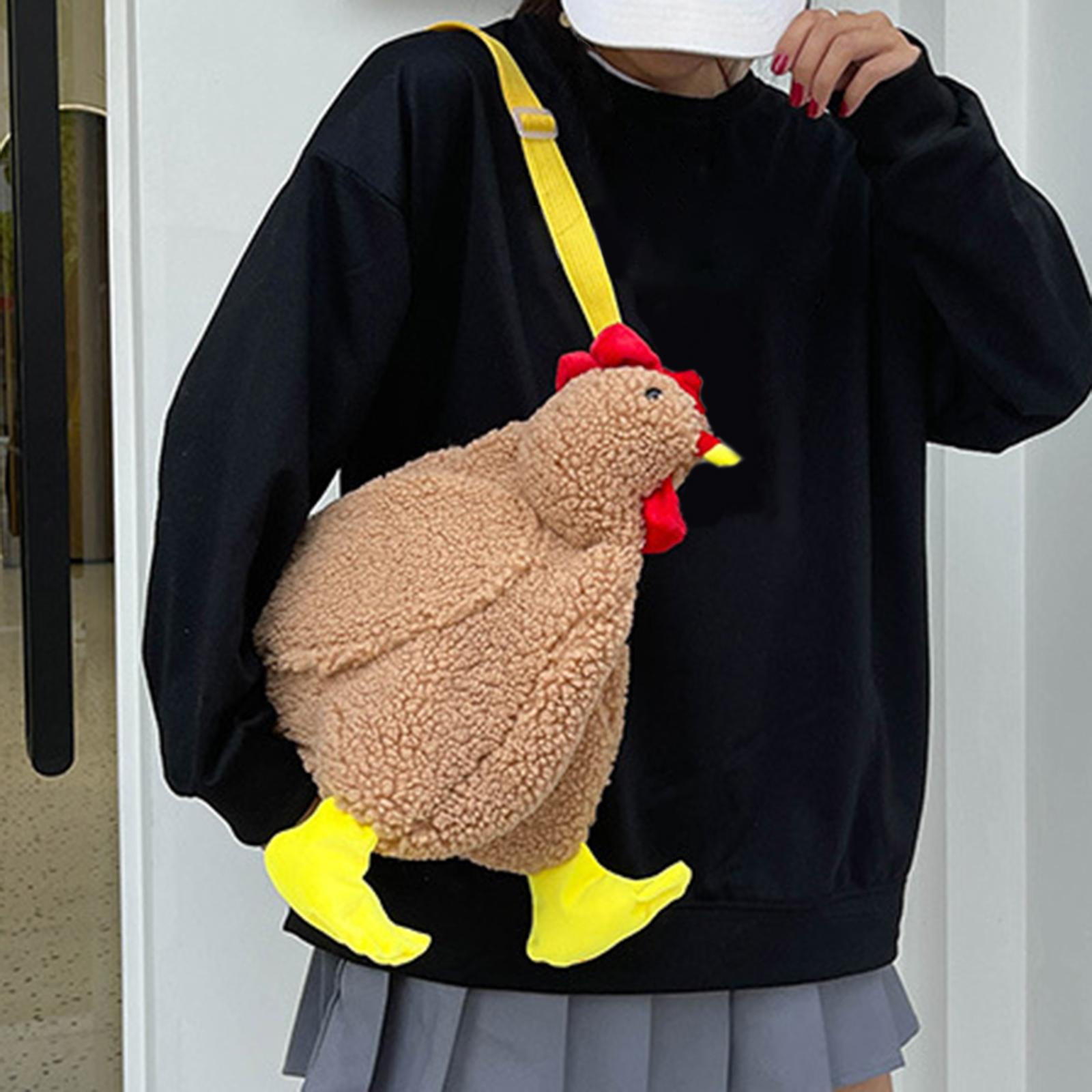 Chicken Bag Children Animal Style Hen Vintage Handbags Cartoon Chicken Plush Handbag Girlfriend Wife Khaki Walmart