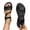 Black, variant on Women Double Strap Flat Sandals Open Toe Ankle Strap Spring Summer Beach Casual Versatile Shoes,Black