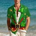 thumbnail image 4 of Ceisia St. Patrick's Day Men's Unisex Hawaiian Shirt | Summer Beach Casual Short Sleeve Button Down Gift Printed Top, 4 of 5