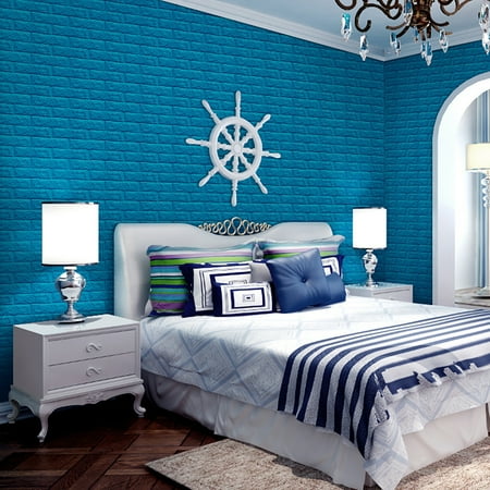 6 Sq Ft Peal And Stick Pe Foam Home Decor Waterproof 3d Wallpaper Diy Wall Stickers Embossed Brick Stone Wall Decor 23 6 23 6 Inch Room Children