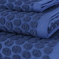 thumbnail image 3 of Beautiful by Drew Barrymore 6-Piece Dot Bath Towel Set, Soft 100% Cotton, Smokey Blue, 3 of 5