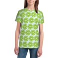 thumbnail image 3 of Wukai Green Lemon Slices Youth Unisex Short Sleeve T-Shirt for Boys, Girls, Teens, and Kids-X-Large, 3 of 7