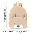 thumbnail image 2 of UJNDER Preschool backpack for girls Corduroy Cute Bear DIY Embroidery Soft Lightweight for School Travel Outdoor Adventures bookbag for boys 01_Pink,One Size, 2 of 3