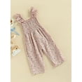 thumbnail image 3 of Bagilaanoe Toddler Baby Girl Summer Clothes Ruffle Floral Jumpsuit Strap Pants 1T 2T 3T 4T 5T Romper Overalls One-Piece Outfits, 3 of 9