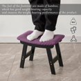 thumbnail image 4 of Foot Stool Ottoman and Footstool Small Sofa Foot Rest Bamboo Foot Stool Under Desk Extra Seating for Living Room Bedroom and Kitchen (Natural Stool Legs - Surface), 4 of 7
