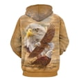 thumbnail image 2 of LAOLIUSN Funny American Flag Eagle Hoodie USA Bald Eagle Graphic Sweatshirt S-4XL, 2 of 7