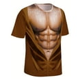 thumbnail image 4 of KBODIU Men Casual Round Neck Muscular Man Print Tees Summer Workout Short Sleeve T-Shirt, 4 of 5