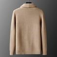 thumbnail image 4 of ZVNAΖH Men's Shawl Collar Cardigan Sweater Slim Fit Cable Knit Button up Sweater with Pockets, 4 of 9