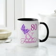 thumbnail image 4 of CafePress - 80 & Fabulous (Plumb) Mug - 11 oz Ceramic Mug - Novelty Coffee Tea Cup, 4 of 4
