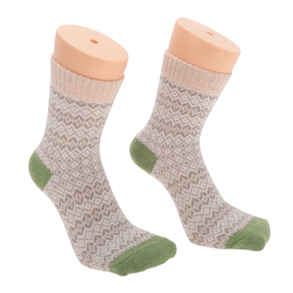 Unique Bargains 5 Pair Women's Soft Diamond Pattern Winter Warm Socks Assorted Color Polyester