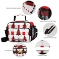 thumbnail image 4 of Red Christmas Trees Plaids Insulated Lunch Bag Portable Cooler Bag Mommy Bag Large Capacity 6L, 4 of 9