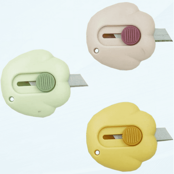 Cute Retractable Box Cutters, 3Pcs Cat Claw Shaped Mini Art Cutter Utility Knife Office School Stationery for Cutting Envelopes Letter Paper Cutting DIY Crafts
