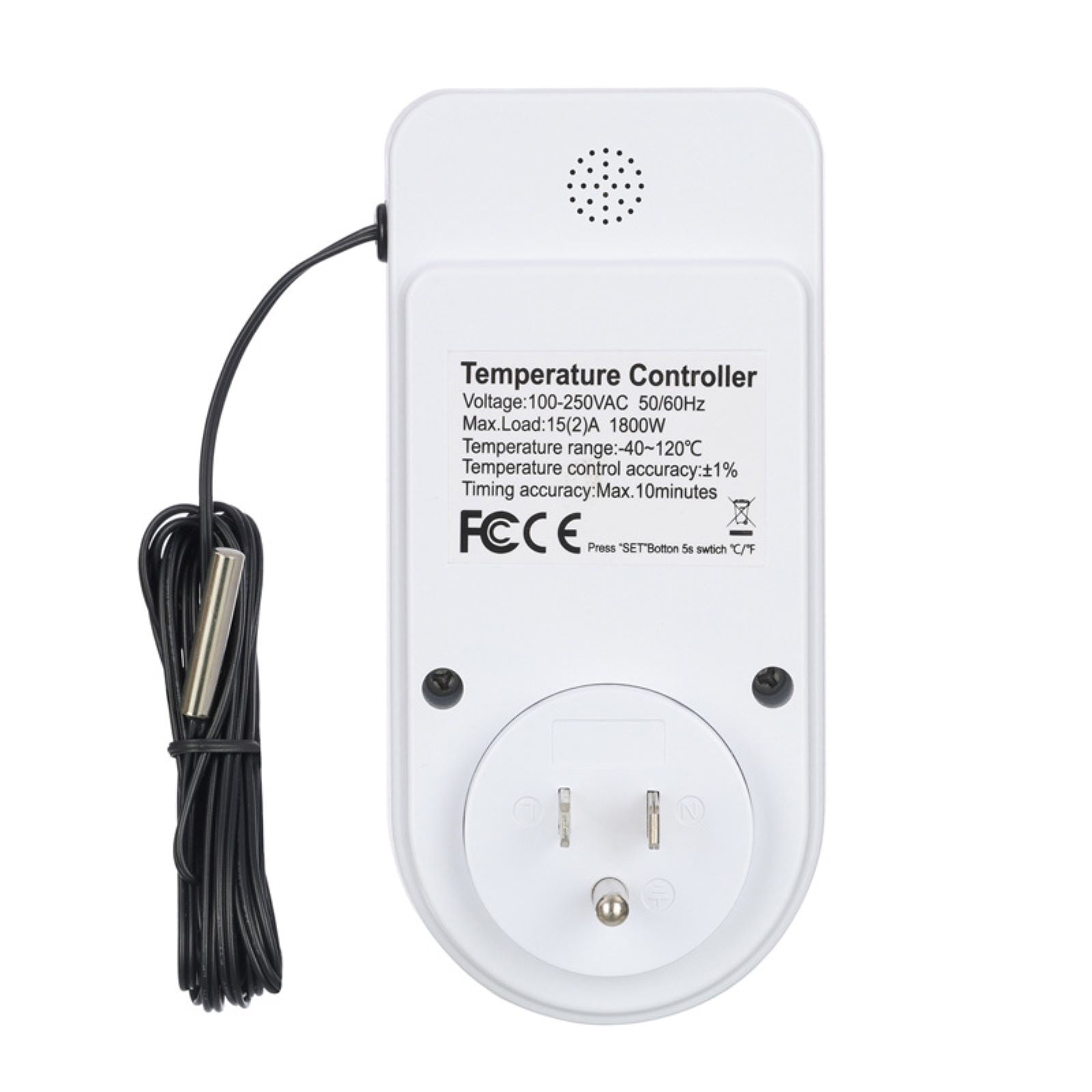 GUYUTING 4 Mode Temperature Control Socket with Timer Alarm Function Persistent Memory 1.7m NTC Sensor Incubator Greenhouse