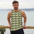 thumbnail image 6 of Lsque pelecus cultratus Pattern Mens Tank Tops Muscle Athletic Quick Dry Sleeveless Workout Fitness T Shirts Beach Tank Top, Loose-fit Sleeveless Shirt for Men-Small, 6 of 7