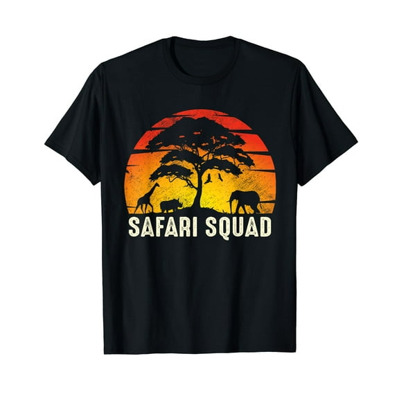 African Family Vacation Safari Squad Funny Matching Trip Black T-Shirt Gift