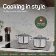 thumbnail image 3 of Olla alta Emporio Kitchen de acero inoxidable de 5 L con tapa de vidrio, 3 of 8