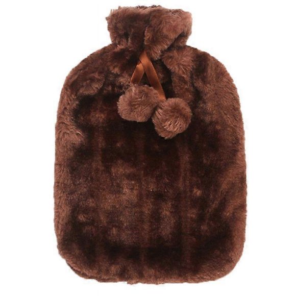 2L Removable Hot Water Bottle Bag Plush Cover Protective Case Heat Preservation