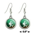 thumbnail image 4 of Hiker Hiking Symbol Mountain Nature Novelty Dangling Drop Charm Earrings, 4 of 4