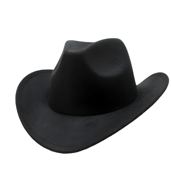 TELOLY Mens Hat,Comfortable and Breathable Cowboy Hats for Women,Multi-Functional Use Cowboy Hat Men,Black