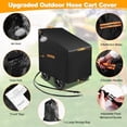 thumbnail image 4 of Hose Reel Cart Covers for Outside,Heavy Duty 420D Hosepipes Cover for Garden with Air Vent,Waterproof Strip,2 Reflective Strip Handles,Univeral Protective Hose Holder Cover,All Season Protection, 4 of 7