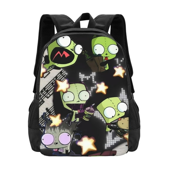 Invader Zim Backpack Casual College Bookbags Laptop Travel Backpacks Business Large Capacity Adult Bags