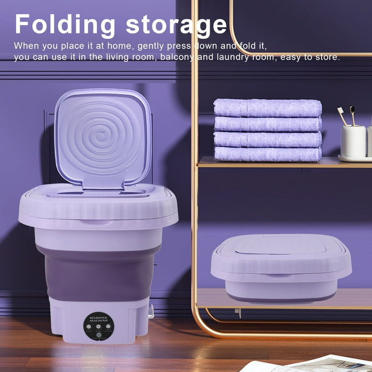 Portable Mini Dorm Clothes Spin Washing Machine, Laundry Barrel Washer Underwear Socks Washer Portable Rotating Washer Convenient For Home Dormitory