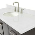 thumbnail image 6 of Ariel Cambridge 54 Inch Single Oval Sink Bathroom Vanity With Carrara White Quartz Countertop 1.5 Edge In Espresso, 6 of 10