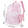 thumbnail image 2 of Mochila Escolar Transparente mygreen PVC Compartimento Laptop Rosa Grande, 2 of 3