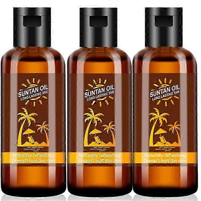 Crema bronceadora de verano para playa, potenciador del bronceado, autoayuda, rápida, 2024, loción bronceadora, aceite bronceador corporal para hombre y mujer, crema reparadora, 3 unidades