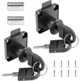 thumbnail image 1 of cands para cajones de clóset cilíndrico con llaves (diámetro de apertura de 0.75 pulgadas/19 mm), cerradura de hardware para muebles para gabinetes, oficina del hogar (negro), 1 of 3