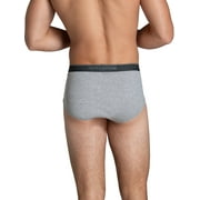 Fruit of the Loom Mens Cotton Briefs, Moisture-Wicking, Mid-Rise Fashion Brief Underwear, 6-Pack, S-5XB