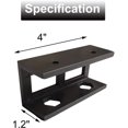 thumbnail image 7 of 3 Pcs Plastic Under Desk Laptop Holder Mount with Screw,Under Desk Laptop Mount Bracket,Add on Under Table Laptop,Black, 7 of 7