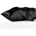 thumbnail image 1 of Funda de almohada para cabello y piel, fundas de almohada gris claro, tamaño estándar, juego de 2, fundas de almohada de satén suave y lujoso, paquete de 2 con cierre de sobre (20 x 26), 1 of 5