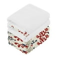 thumbnail image 4 of BZSMCE Towel Cotton Face Towel Soft Hand Towels Fashion Red White and Blue Snowflakes Pattern, 4 of 9