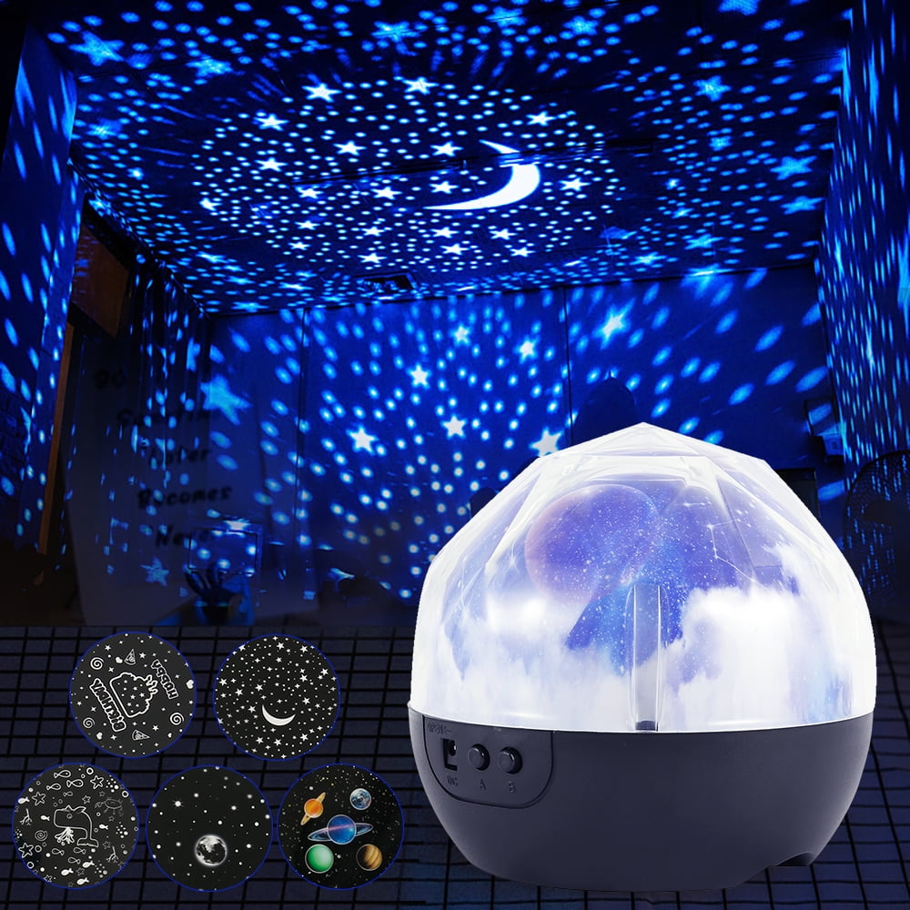 Rotating LED Light Projector Star Moon Sky Baby Kids Night Mood Lamp Xmas Gift 