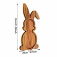 thumbnail image 3 of Easter Themed Wooden Cheese and Vegetable Cutting Board with Cartoon Rabbit Design for Kitchen Fruit and Baby Food Serving Tray, 3 of 7