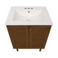 thumbnail image 4 of Bron 24" Freestanding Bathroom Vanity in Brown Oak with 3-Hole Centerset Sink Top, 4 of 7