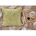 thumbnail image 2 of Yellow Chevron Fluffy Throw Pillow Cushion Cover, Herringbone Pattern Zig Zag Lines in Hand Drawn Doodle Art Style, Decorative Square Accent Pillow Case, 28" x 28", Pale Blue Mustard, by Ambesonne, 2 of 5