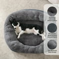 thumbnail image 4 of Washable Dog Bed for Medium Dogs, Cat Beds for Indoor Cats, Pet Bed with Anti-Slip Bottom, Gray, 30"×24"×9", 4 of 9