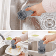 thumbnail image 4 of Dish Scrub Brush Kitchen Scrubber Washing Brush with Soap Dispenser for Cleaning Pan,Pot,Sink, 4 of 8
