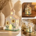 thumbnail image 5 of Dpityserensio Light Up Ceramic Christmas House,Mini LED Glowing Village Figurine for Mantel Shelf Desk, Battery Powered Xmas Decor, 5 of 7